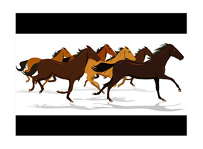 一群马奔跑flash动画素材